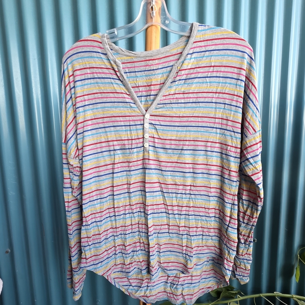 GAP Colorful Striped Long Sleeve Top